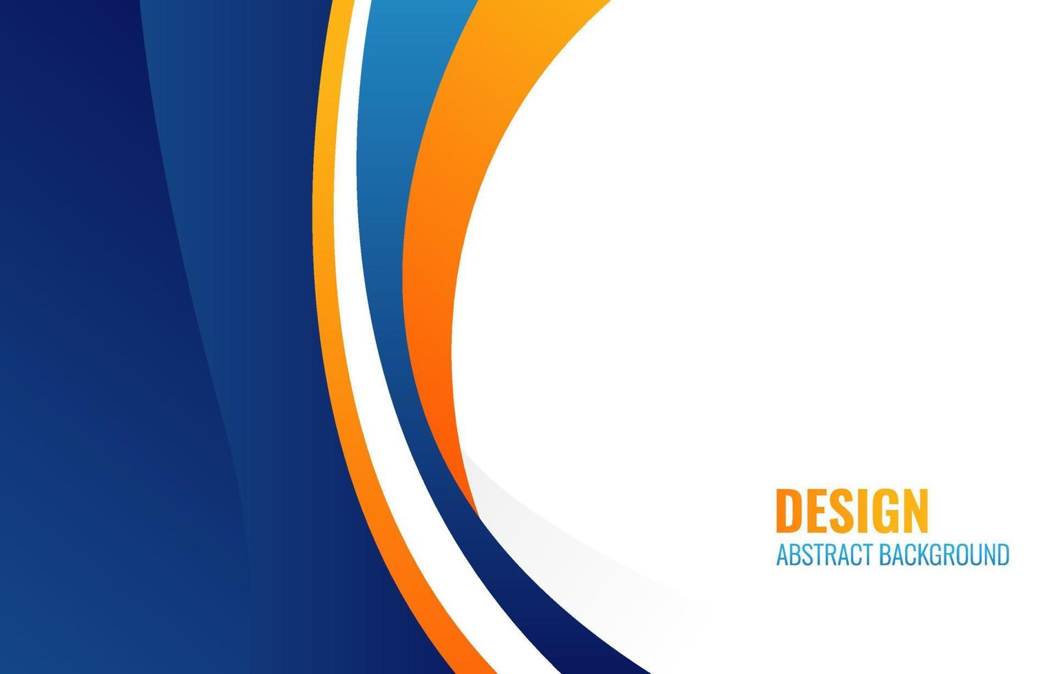 vector illustration modern abstract orange and blue wave background for presentation design