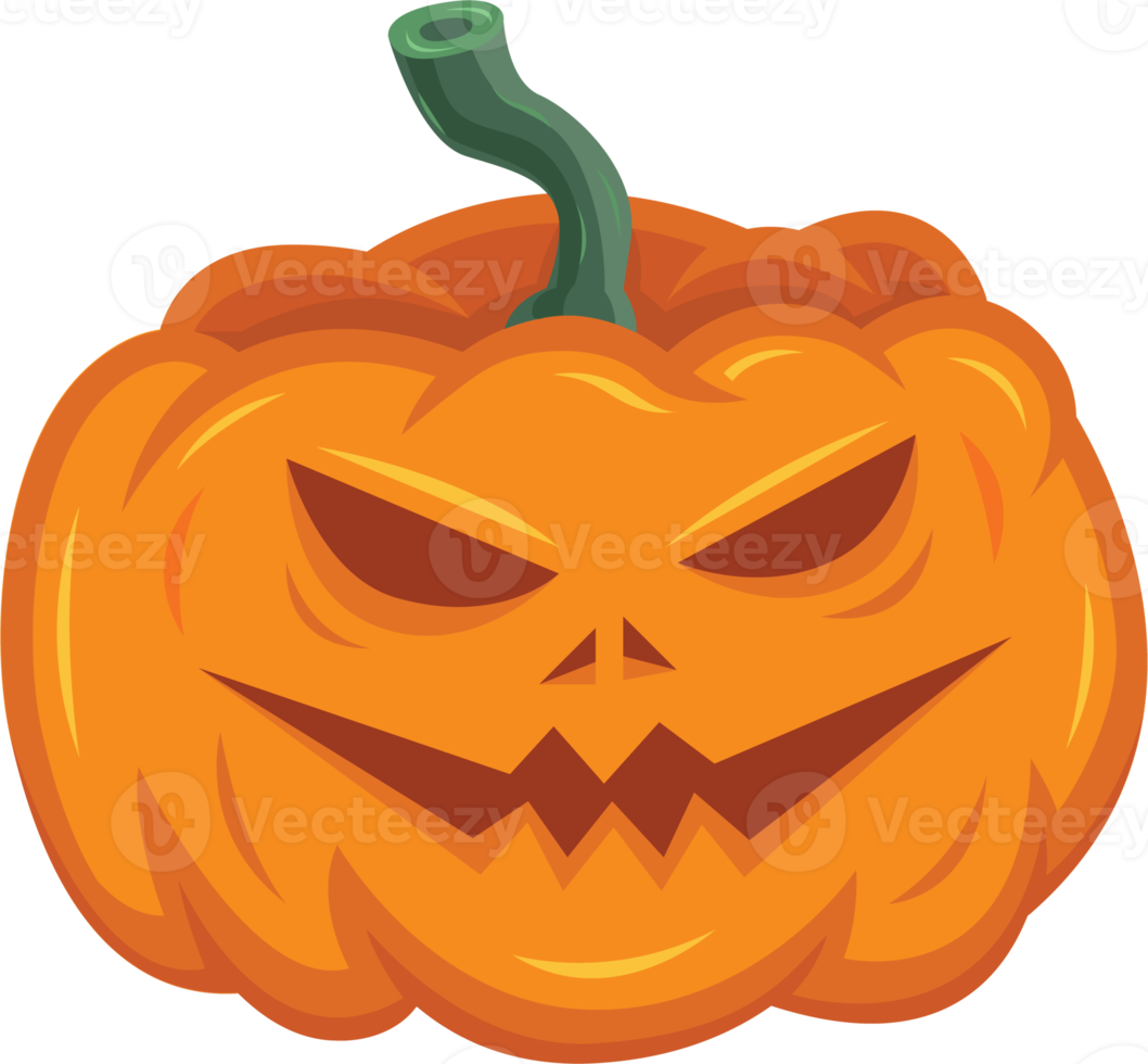 Scary Pumpkin Halloween Trick Or Treat PNG Illustration Concept