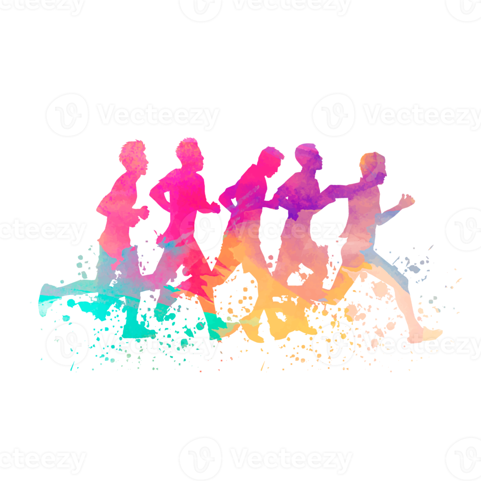 Running silhouettes PNG,Trail running,marathon runner,jogging,Outdoor