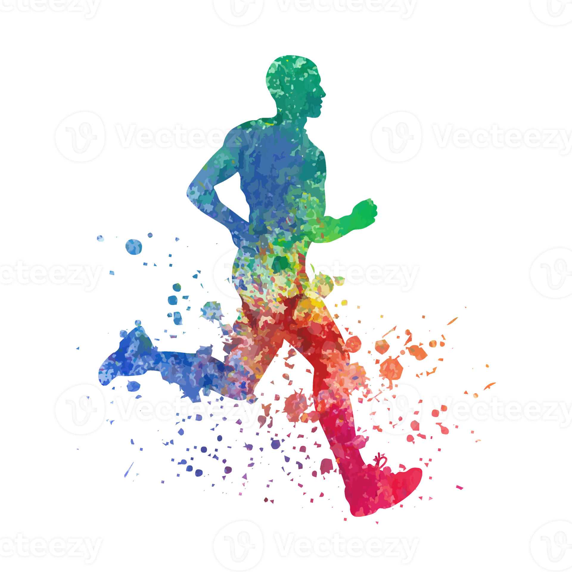 Silhouette Running Man Runner PNG, Male runner Sublimation Design