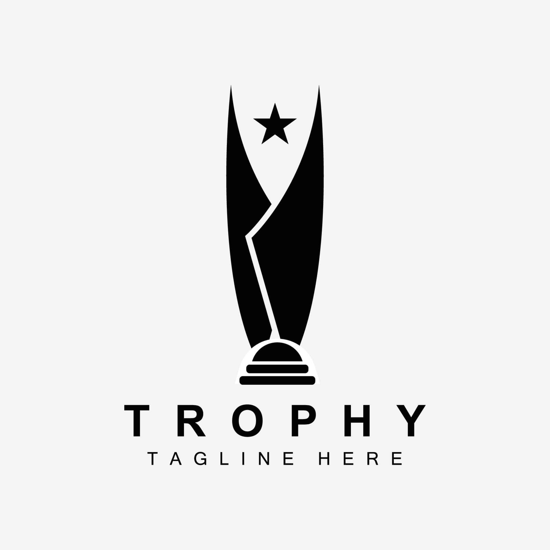 Championship trophy logo design - basketball Vector Image