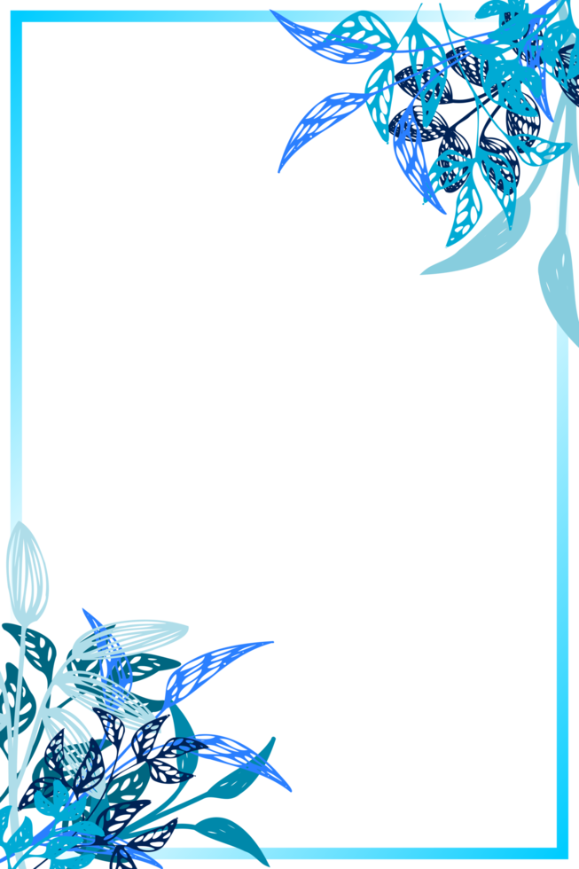 floral frame. floral border png