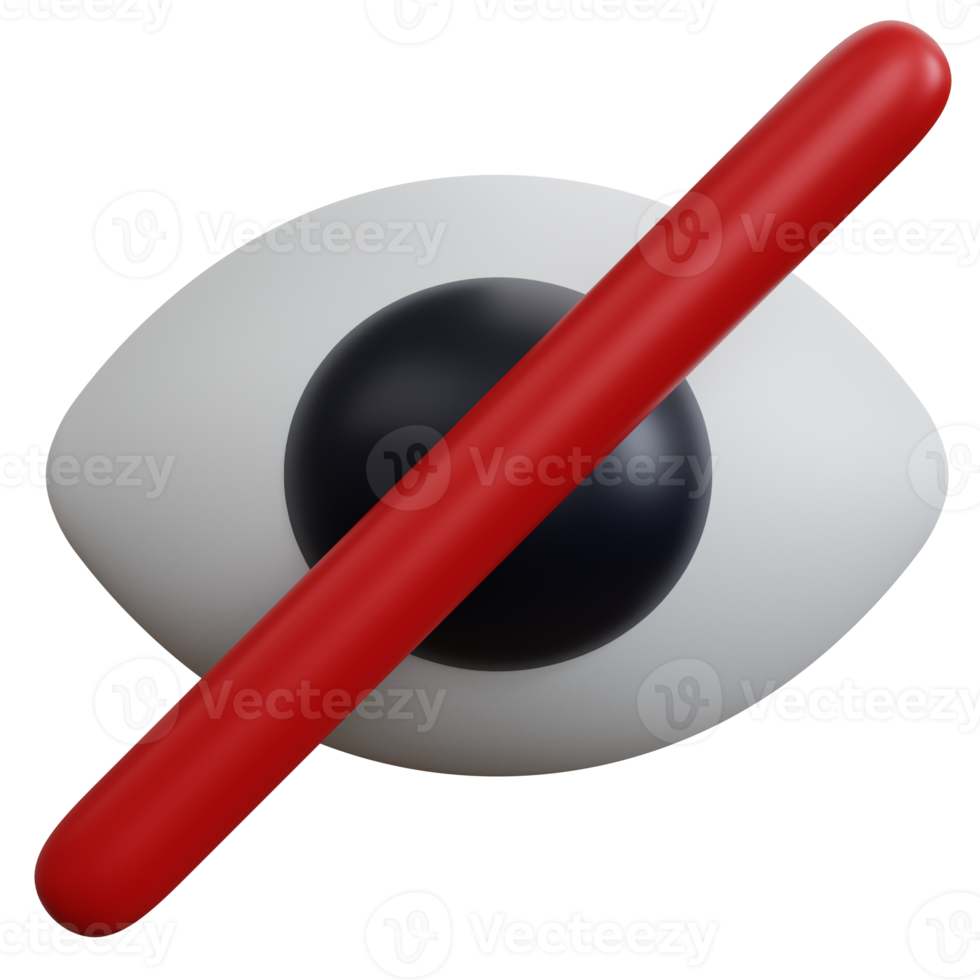 3d rendering eye with cross work isolated png