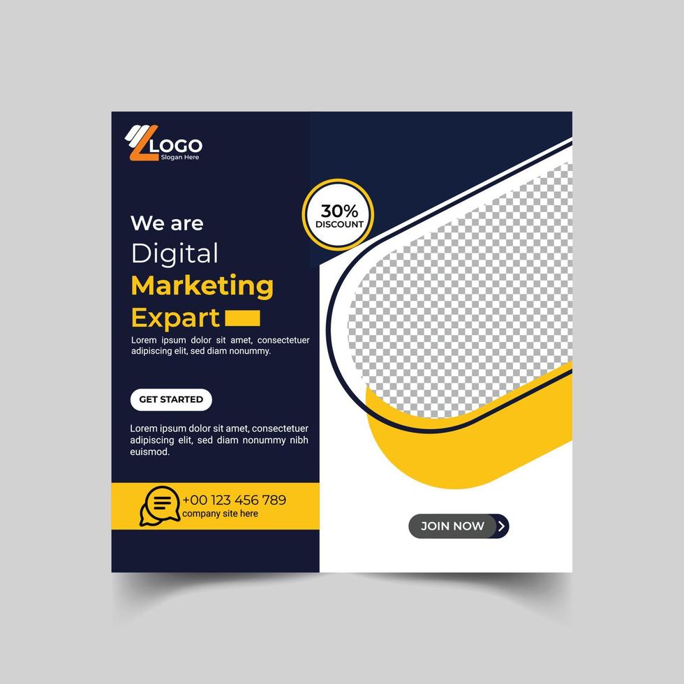 Corporate social media banner vector