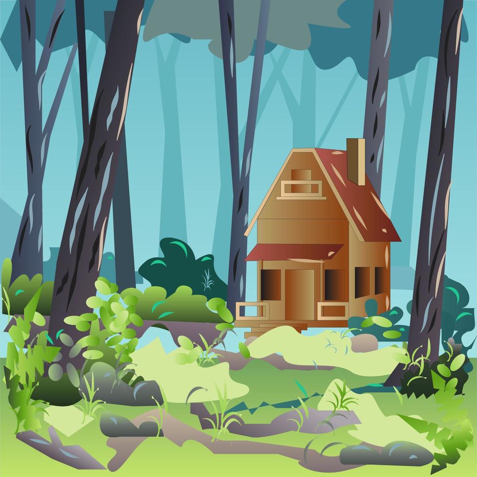 Forest Cabin Illustration vector