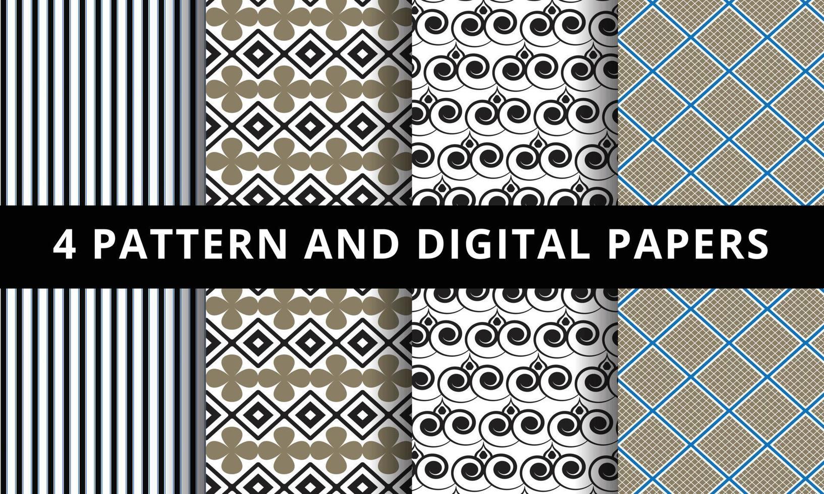 Seamless Geometric Patterns and Digital Paper. Vector Seamless Geometric Patterns and Digital Paper.