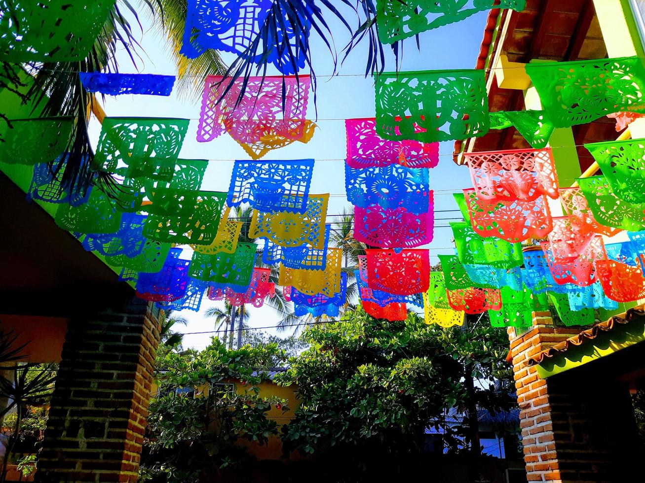 Mexican Banner Tropical Skyline photo