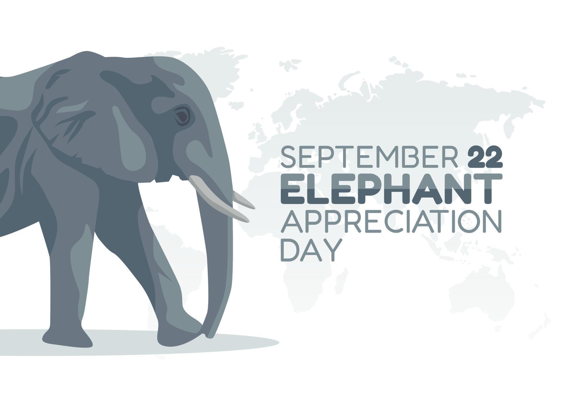 vector graphic of elephant appreciation day good for elephant