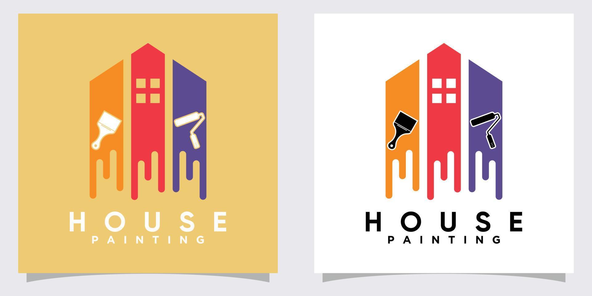 diseño de logotipo de jadeo de casa con concepto creativo vector