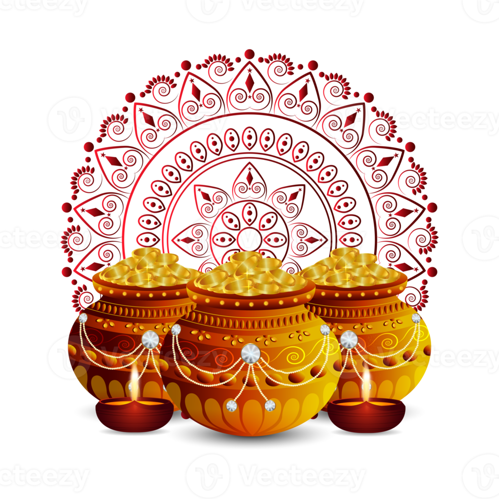 Indisch festival shubh dhanteras viering groet kaart png