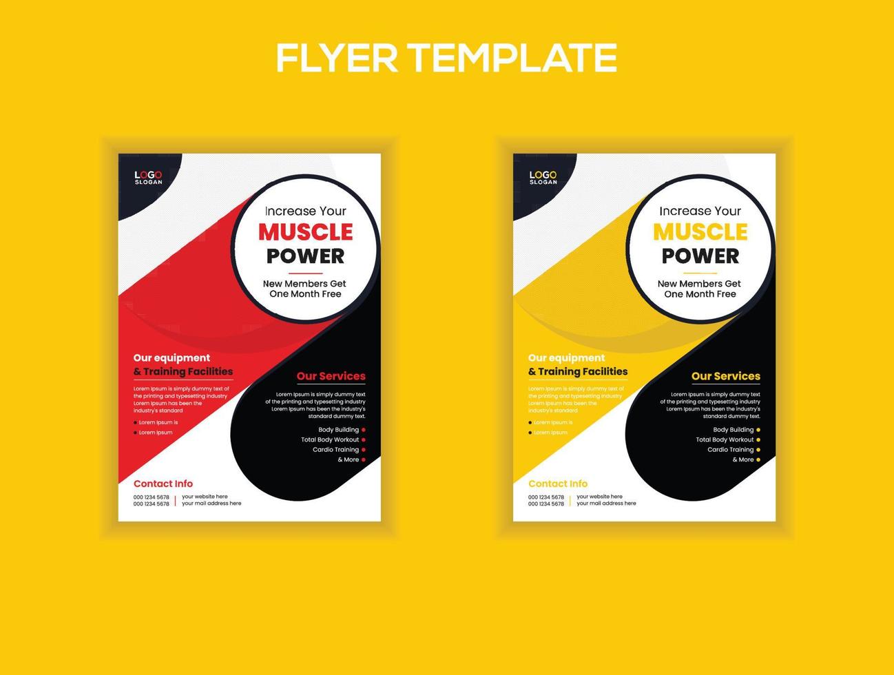Gym and fitness flyer vector