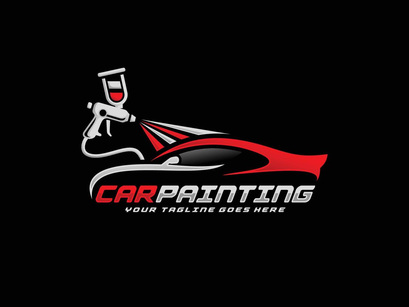 Car painting logo design vector illustration