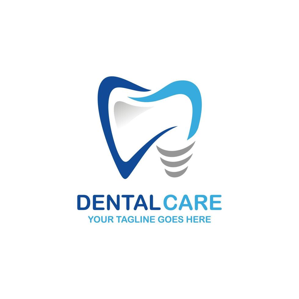 Ilustración de vector de diseño de logotipo de cuidado dental. logotipo dental. logotipo de ortodoncia