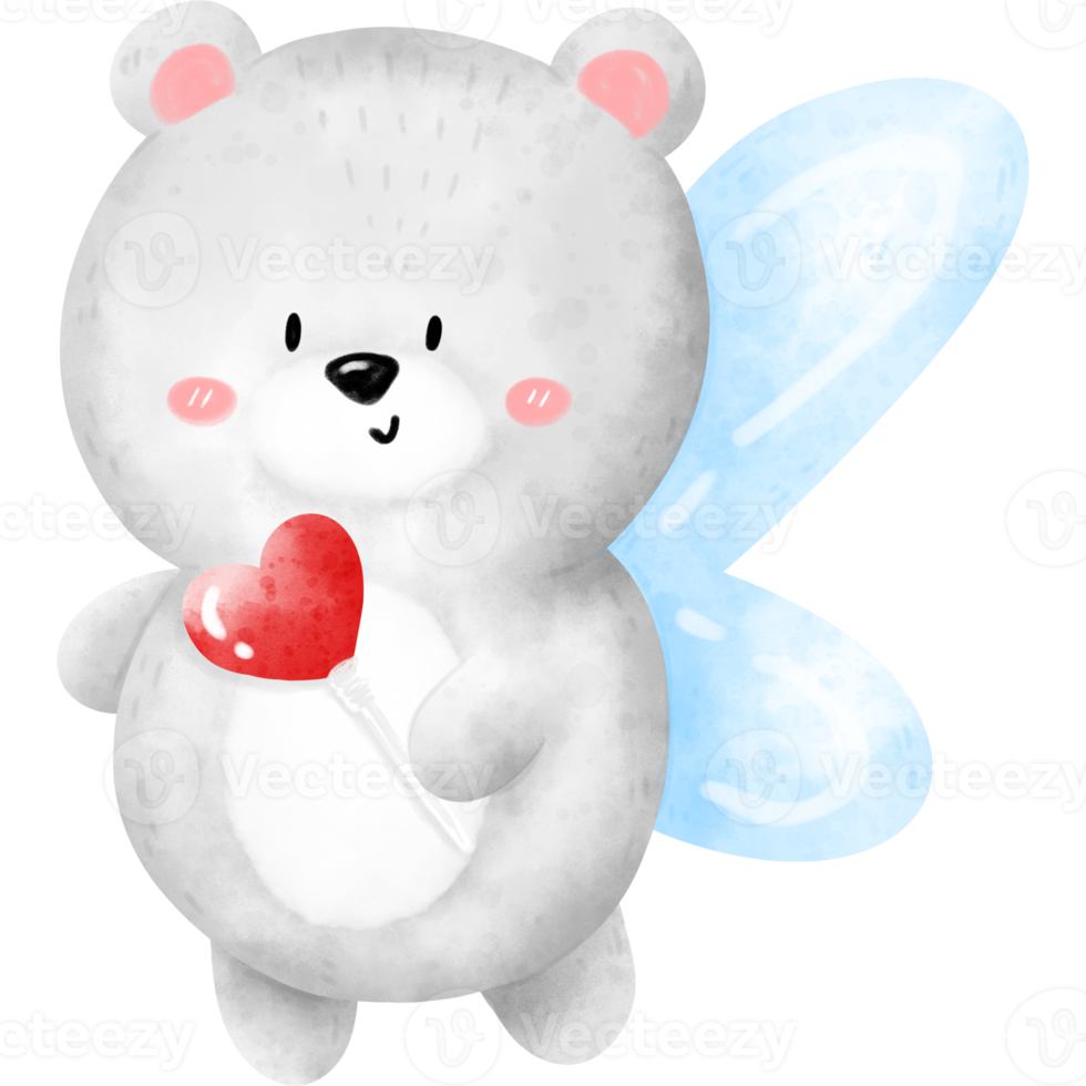 Fairy Bear Watercolor png