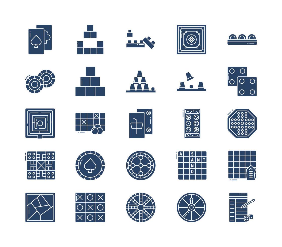 Table and board Games icon set vector