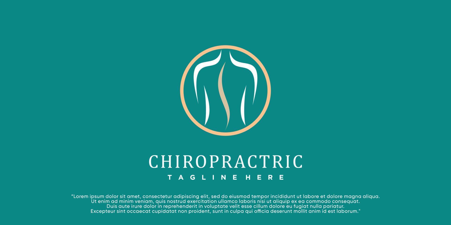 Chiropractic logo design spine logo template spinal icon backbone icon related to physio therapy Premium Vector
