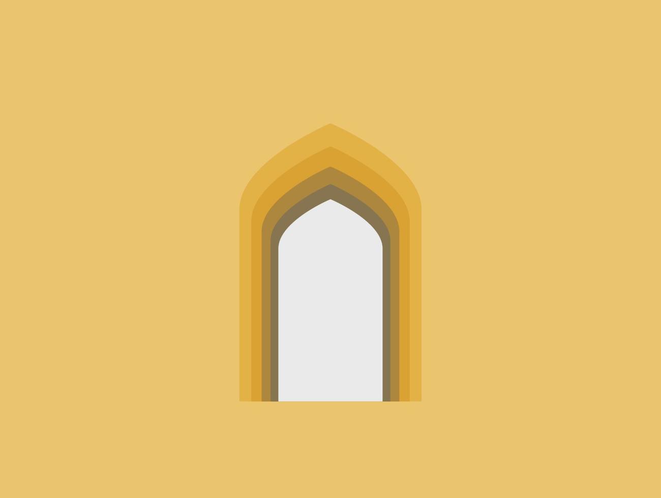 Arabic arch window and doors Vector