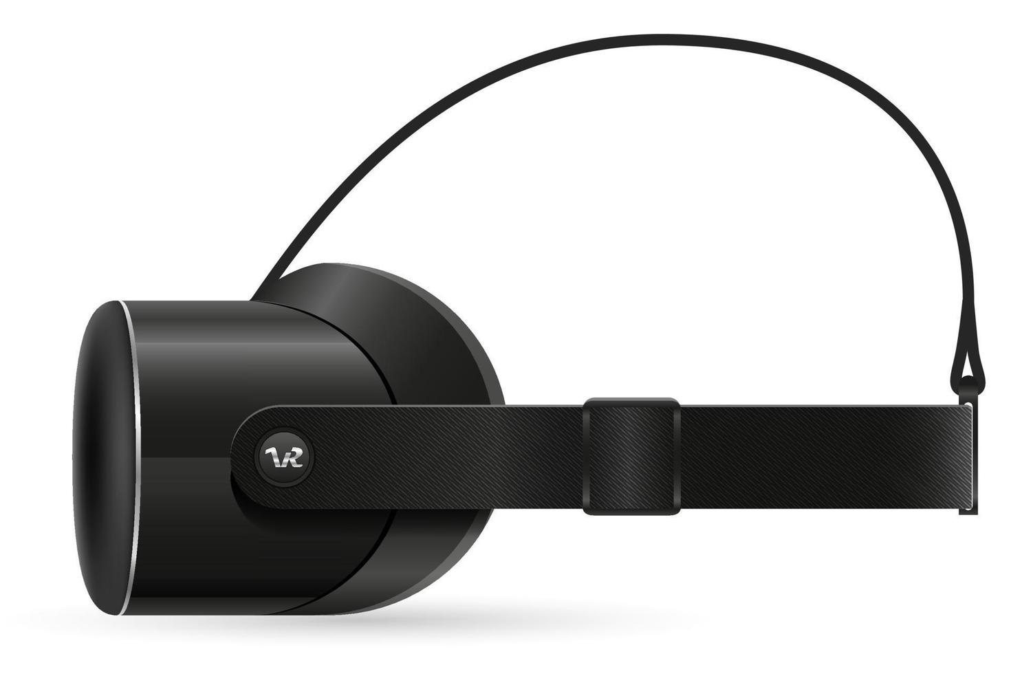 vr glasses helmet mask virtual reality vector illustration isolated on black background