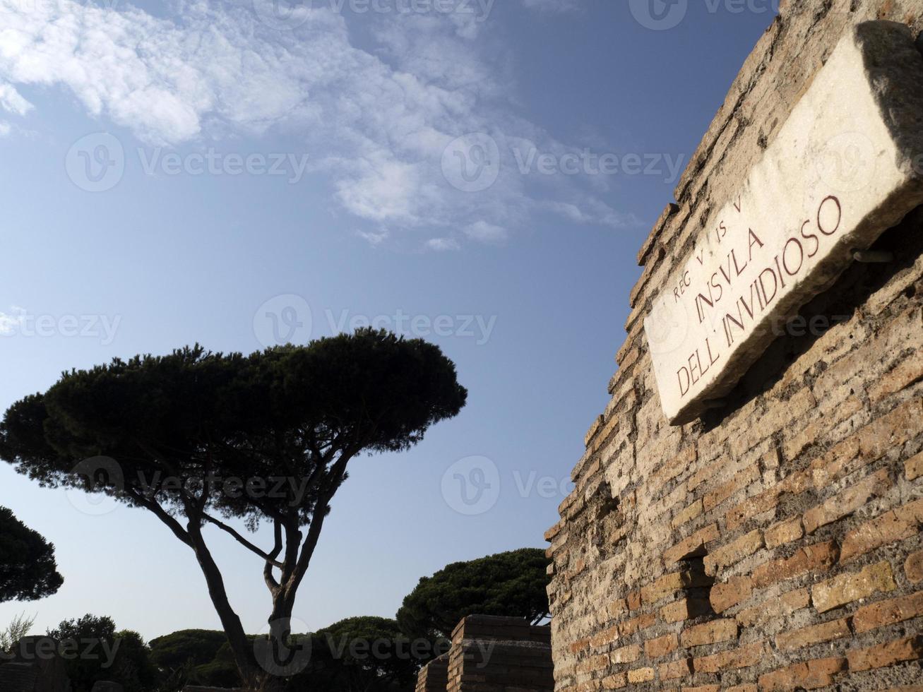 old ancient ostia archeological ruins photo