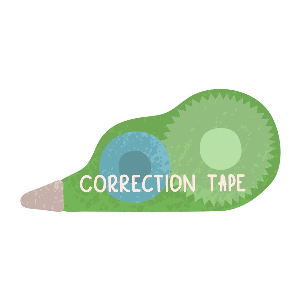 Vector colorful illustration of Correction Tape isolated on white