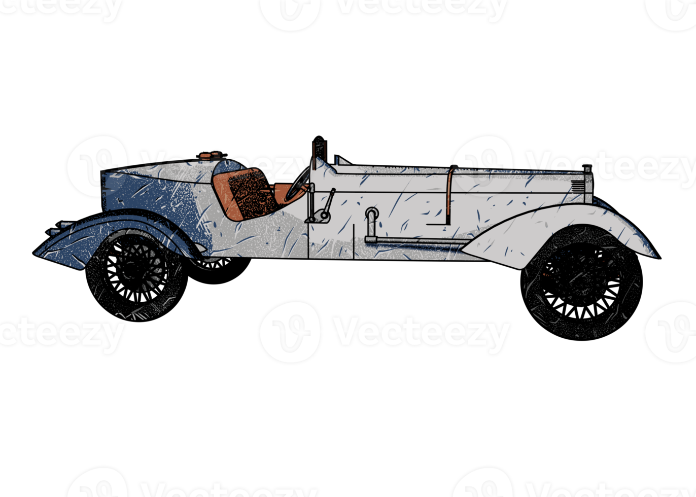 Grunge style classic car png