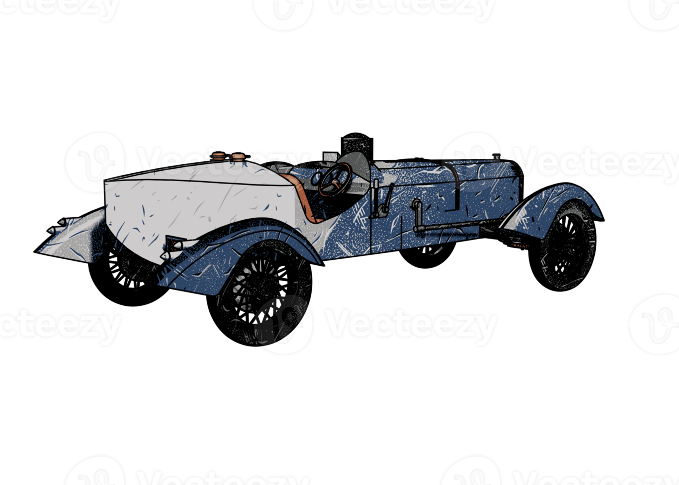 Grunge style classic car png