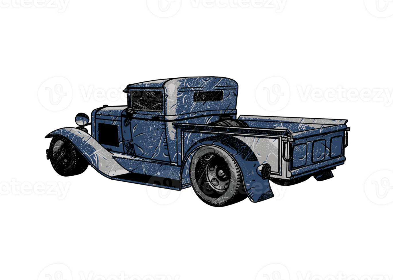 Grunge style classic car png