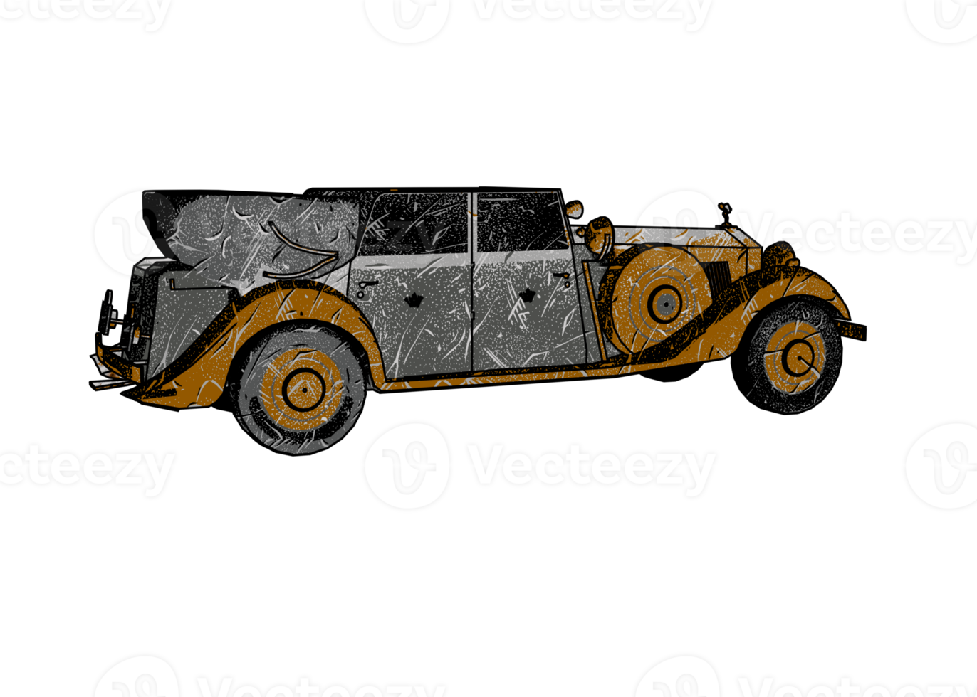 voiture classique de style grunge png