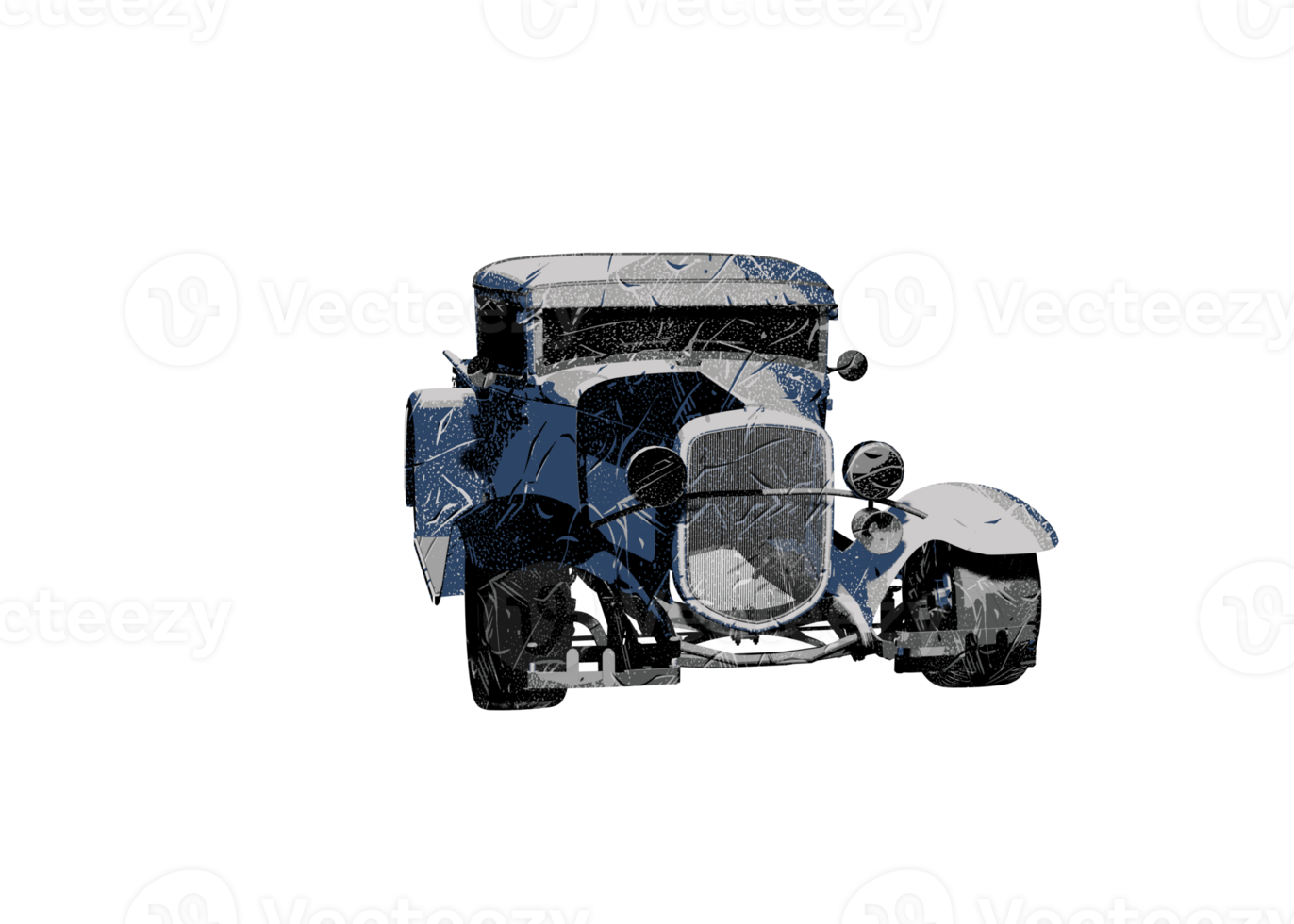 Grunge style classic car png