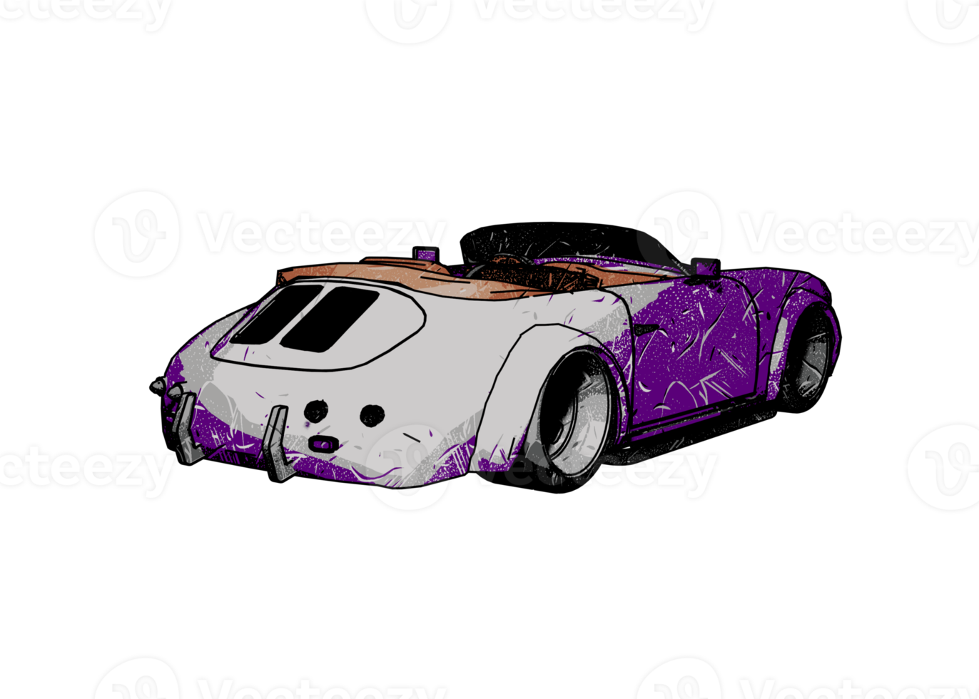 voiture classique de style grunge png