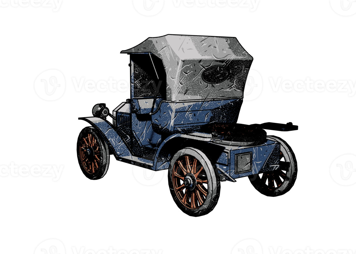 Grunge style classic car png