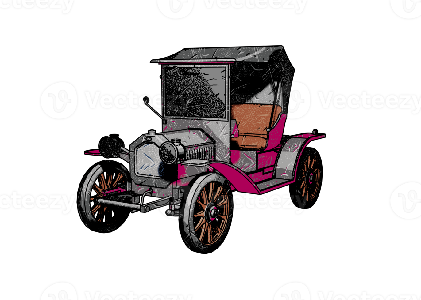 coche clásico estilo grunge png