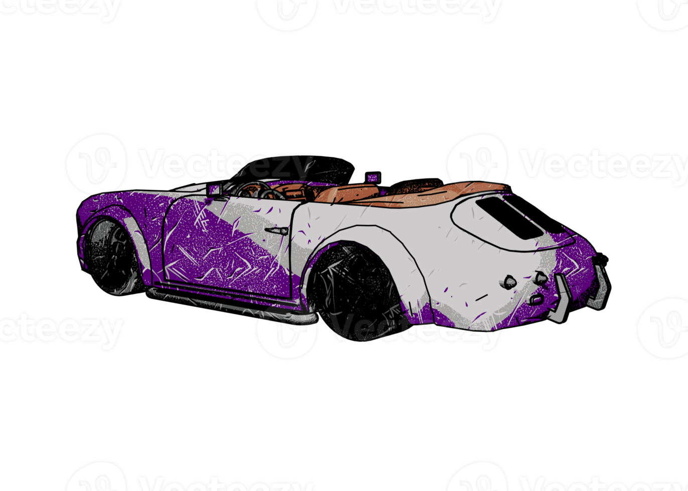 coche clásico estilo grunge png