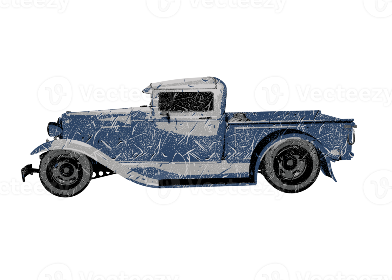 Grunge style classic car png