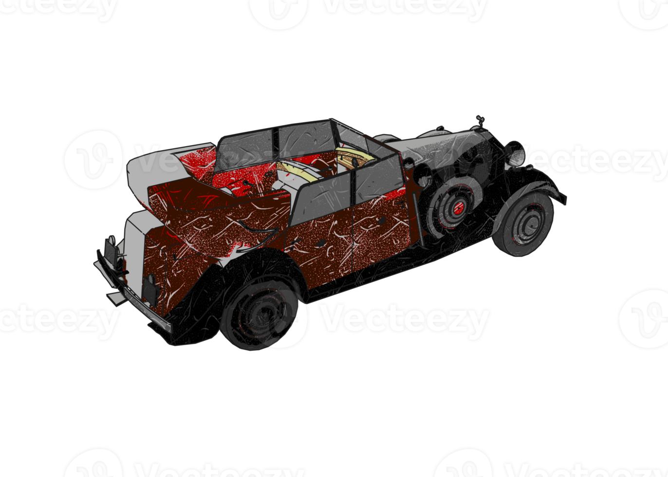 voiture classique de style grunge png