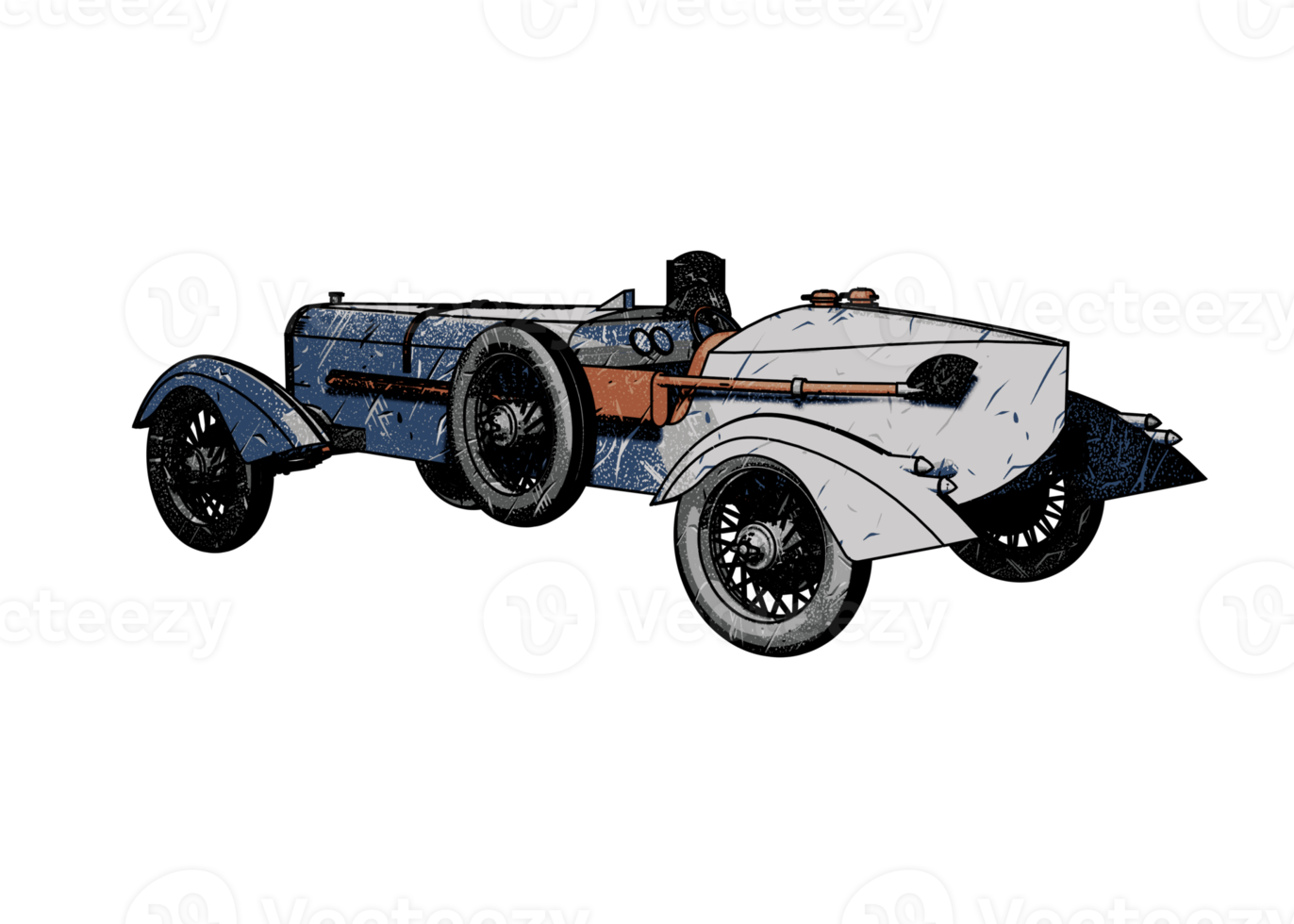 Grunge style classic car png