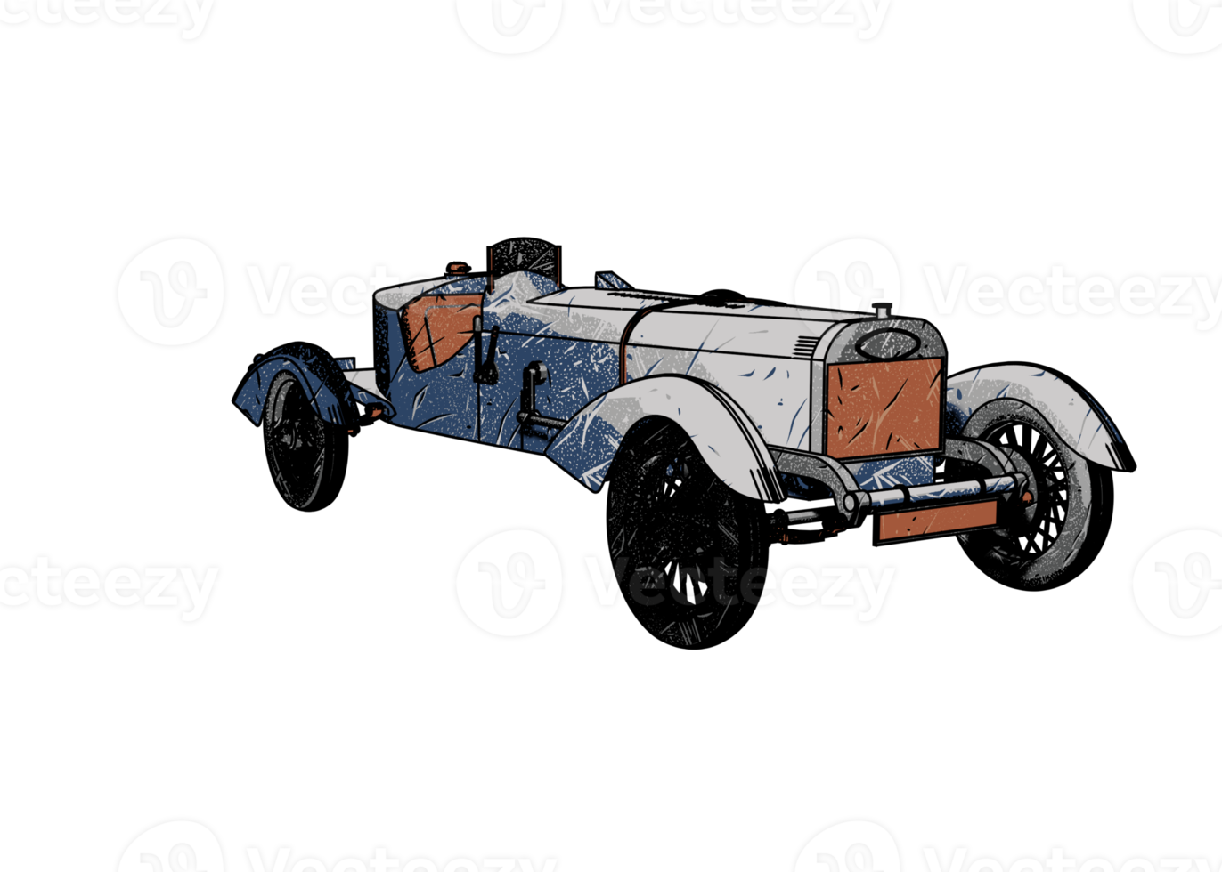 Grunge style classic car png