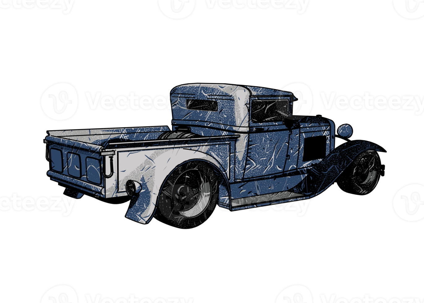 Grunge style classic car png
