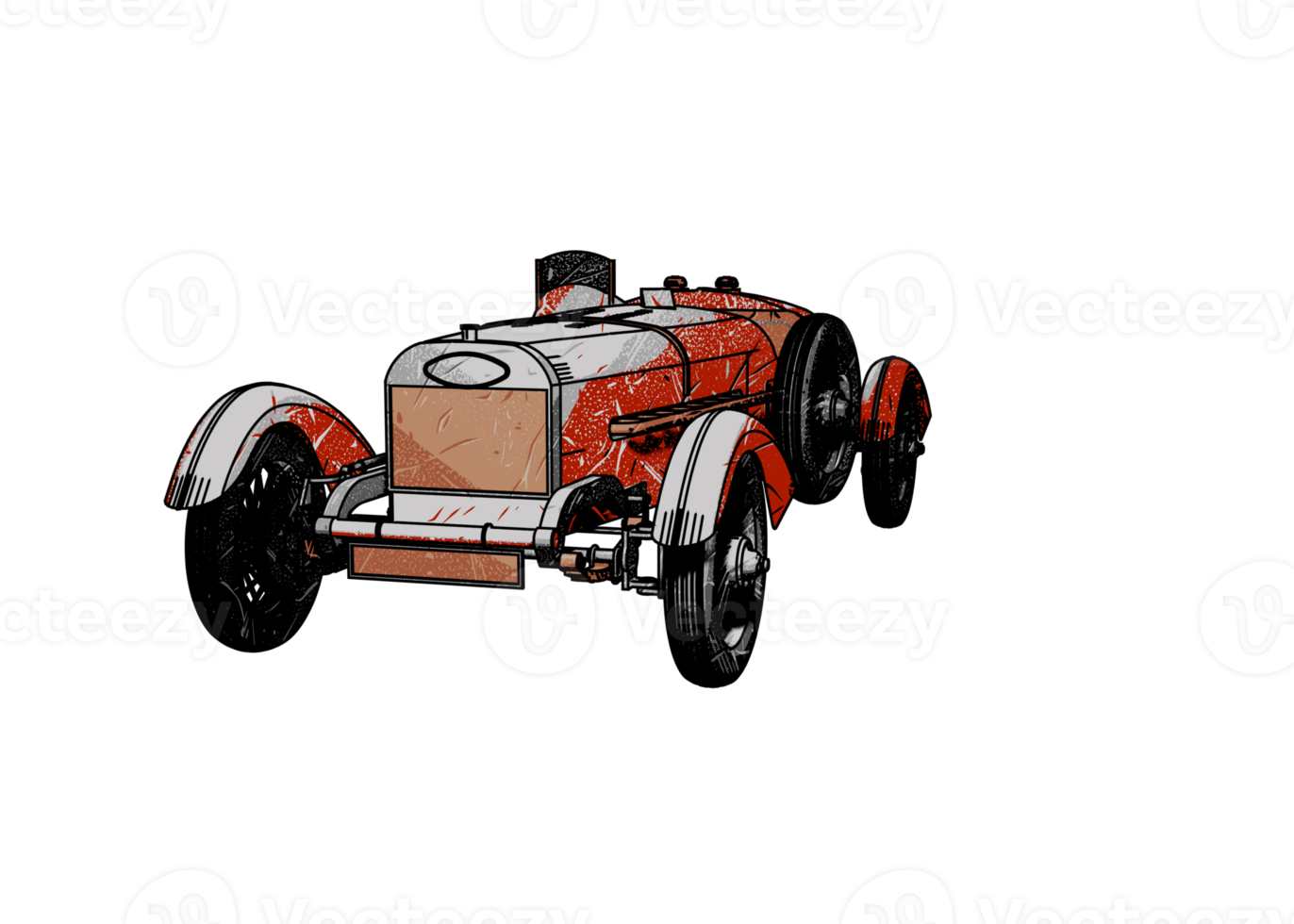 Grunge style classic car png