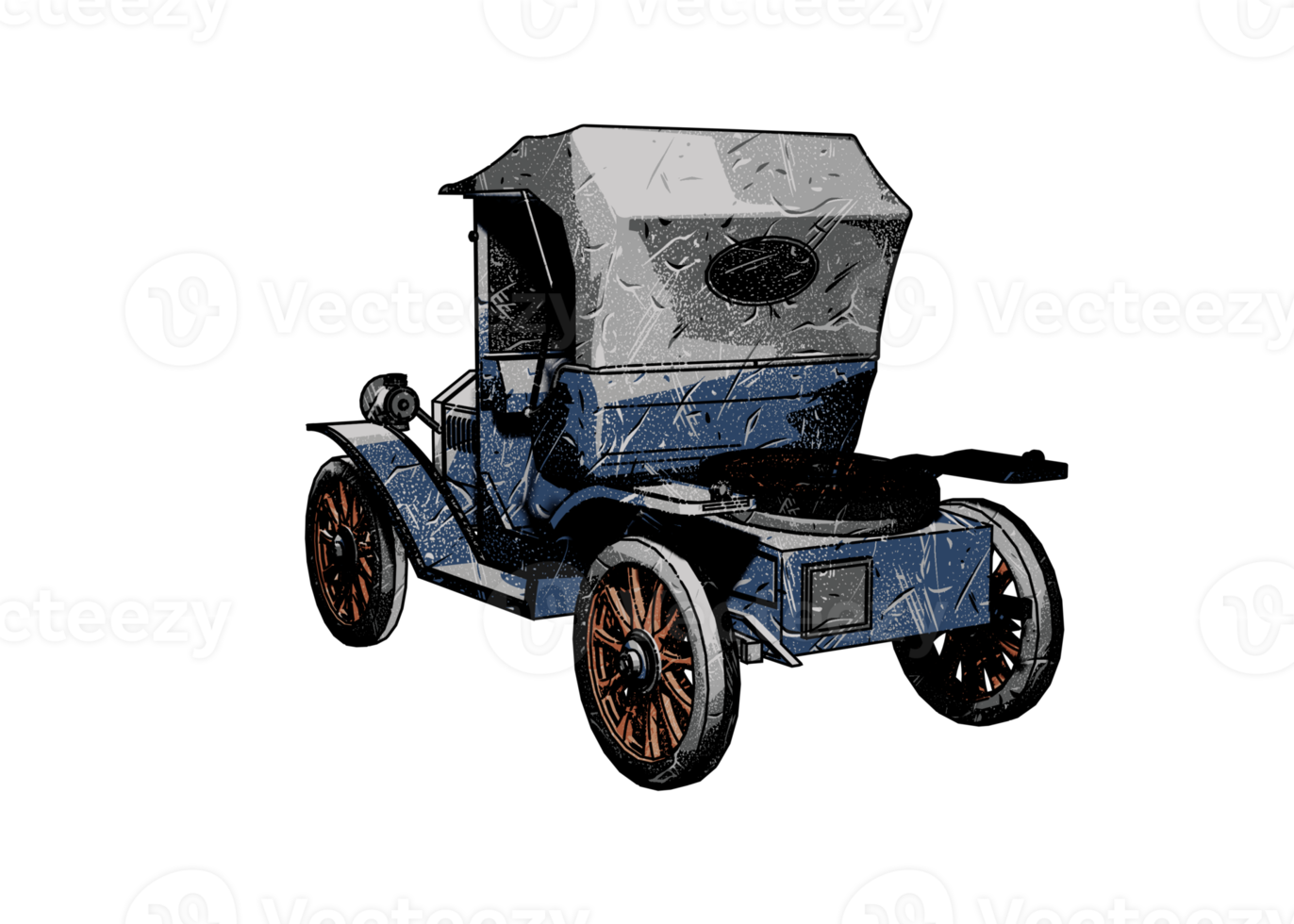 Grunge style classic car png
