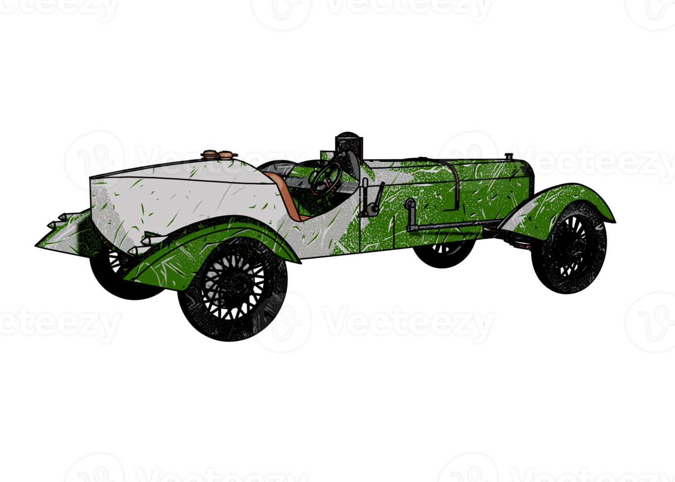 Grunge style classic car png