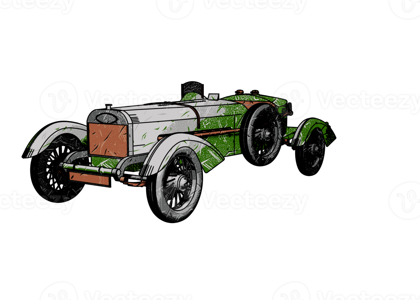 Grunge style classic car png