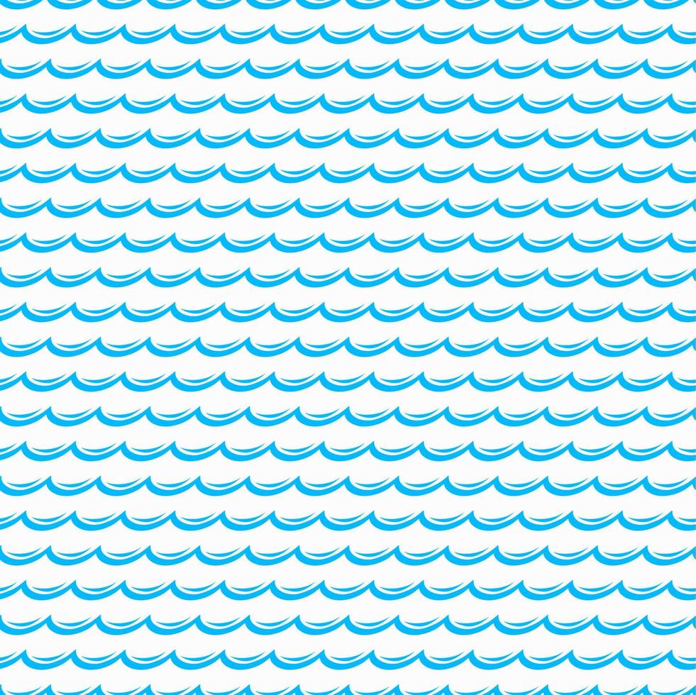 Blue ocean waves seamless pattern background vector