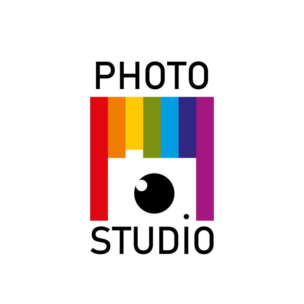 Photo studio, photography and art design camera vector