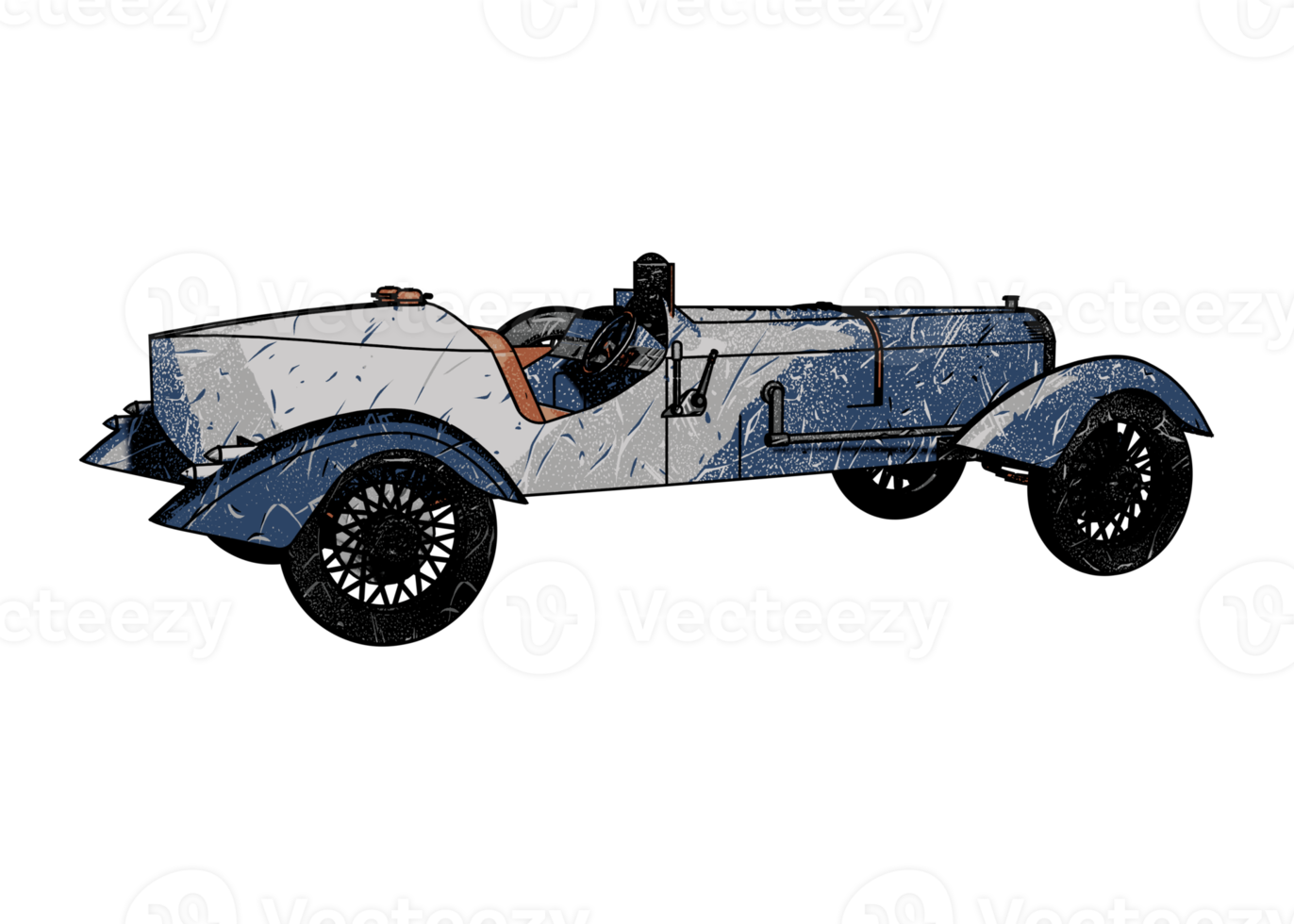 Grunge style classic car png