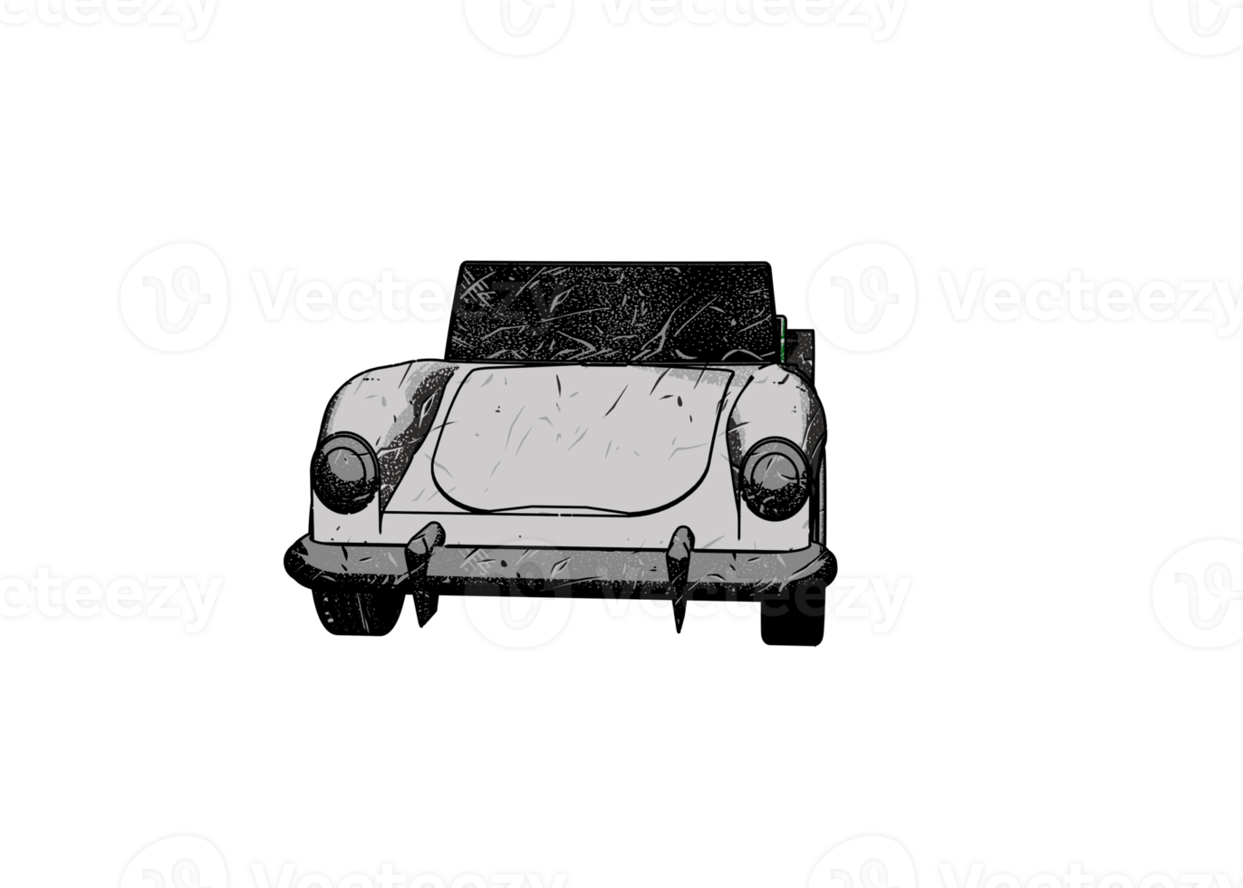 Grunge style classic car png