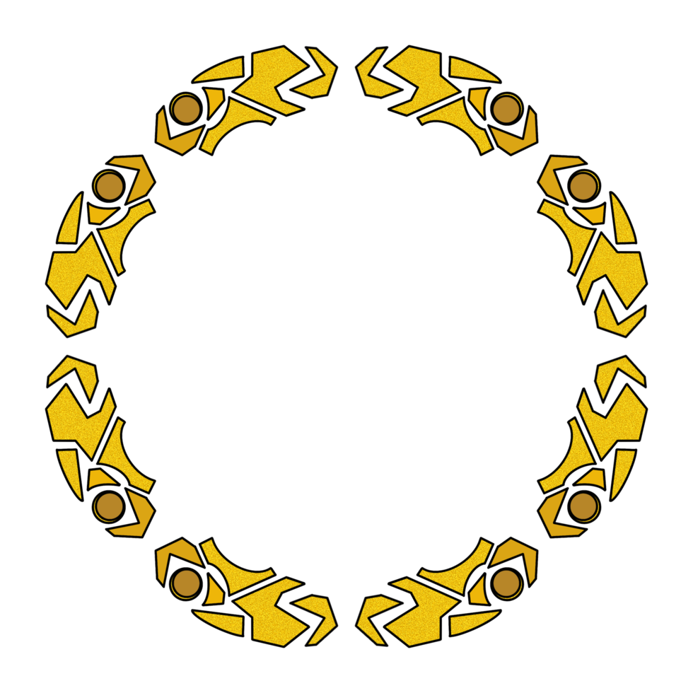 marco de mandala dorado png