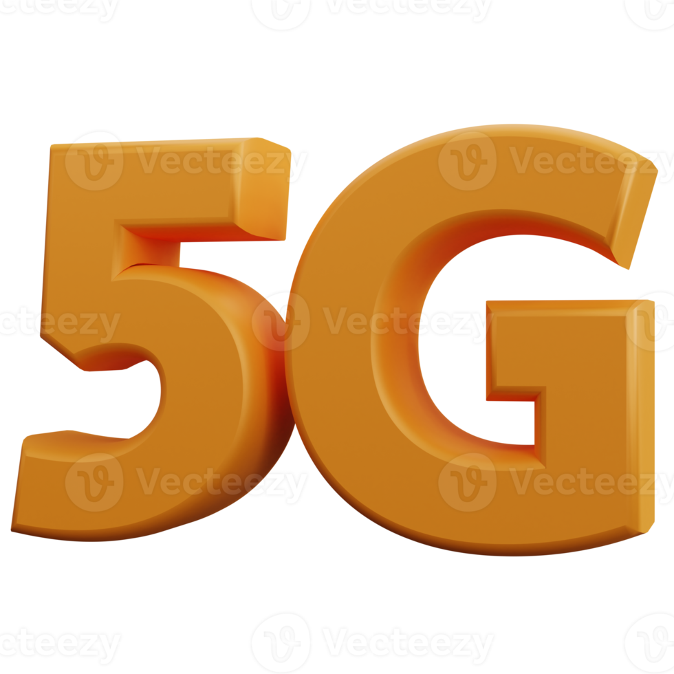 3d renderen 5g netwerk icoon geïsoleerd png