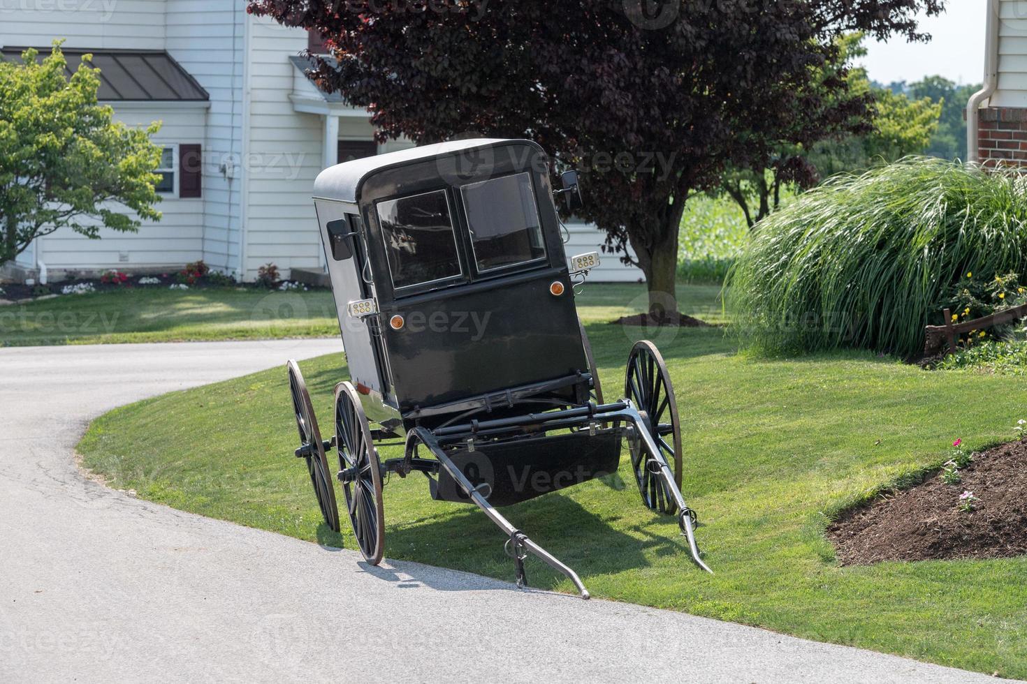 wagon  in lancaster pennsylvania amish country photo