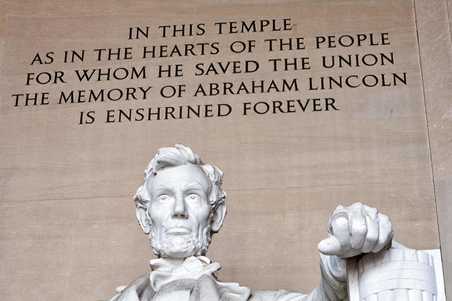 WASHINGTON, USA - JUNE 24 2016 - Lincoln statue at Memorial in Washington DC photo